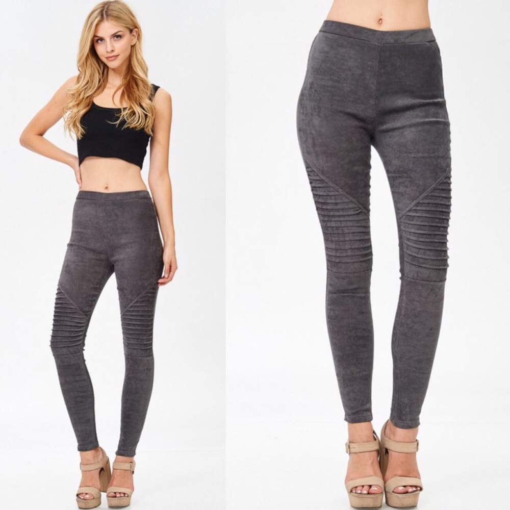 Becca-Faux Suede Leggings - Picture 2 of 2